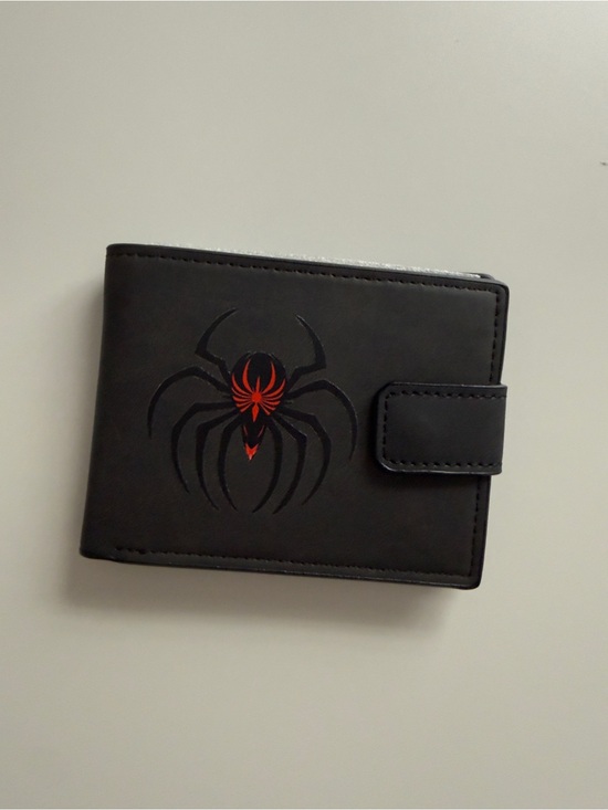 The Unbranded Brand Handbags - New Black Red Spider Gothic Bifold Wallet